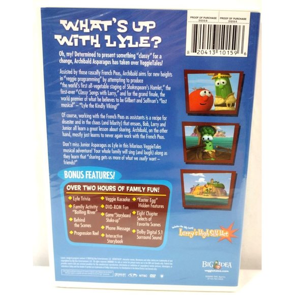 VeggieTales Lyle The Kindly Viking DVD Lesson in Sharing New Vintage 2003 sealed - Picture 3 of 6